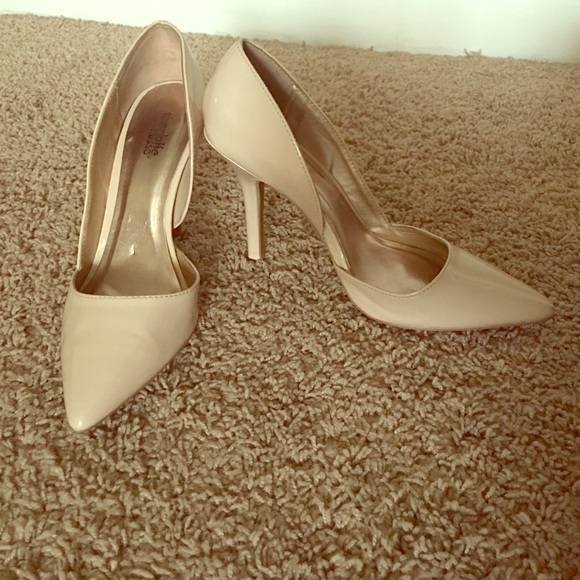 Pewter beige heels