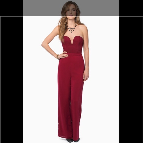 burgundy "to kill for" jumpsuit