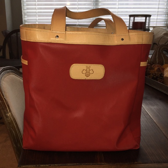 64% off Jon Hart Handbags - Large red Jon Hart tote from ...