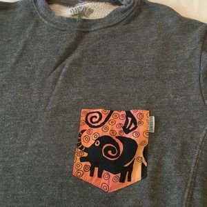 Serengetee Elephant Pocket Crewneck