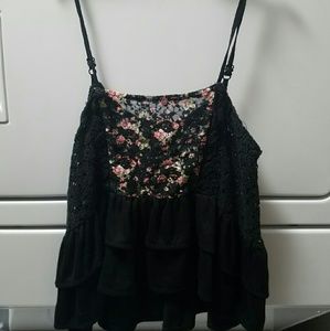 Floral/Lace Crop Top