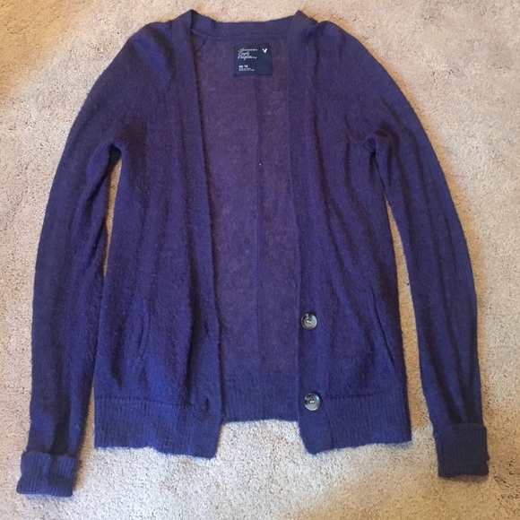 American Eagle Eggplant Cardigan