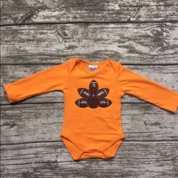 Boy/girl Thanksgiving Football Turkey Onesie