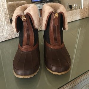 Tory Burch Shearling Duck Boots