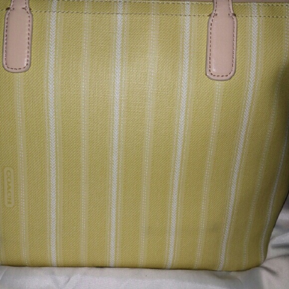 Coach | Yellow Ticking Stripe Tote - Picture 2 of 4