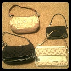 4 Coach clutches & mini bags