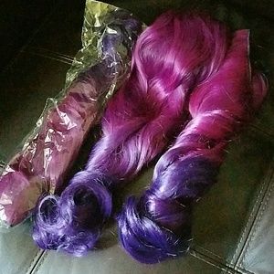 3 - Ombre Purple Clip-ons
