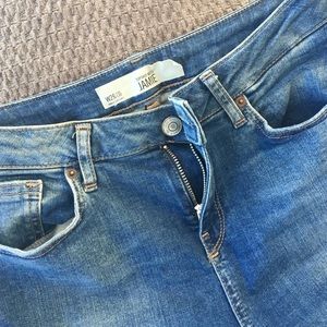 Topshop moto "Jaime" ripped blue jeans 26