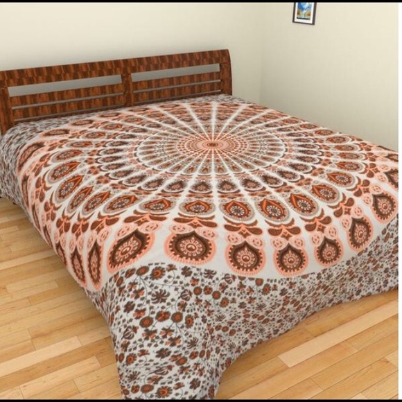 Orange Mandala Duvet Cover