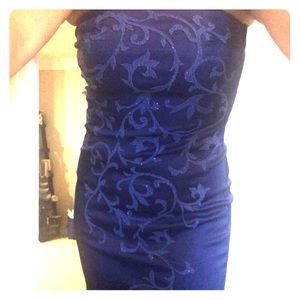 Royal blue, floor length, formal dress