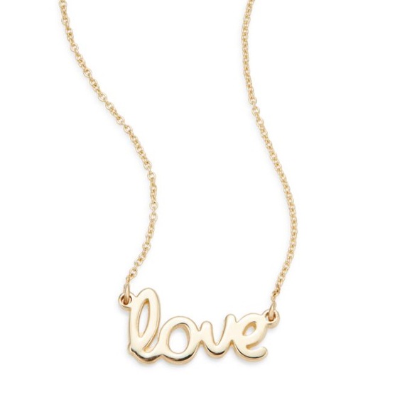 Gold "Love" necklace