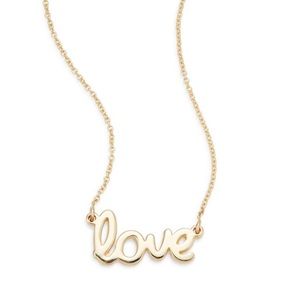 Gold "Love" necklace