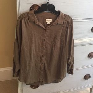 Army green button up