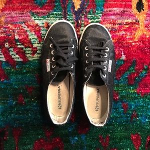 Used superga pony hair flatforms