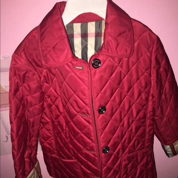 Burberry check lined diamond quilted jacket