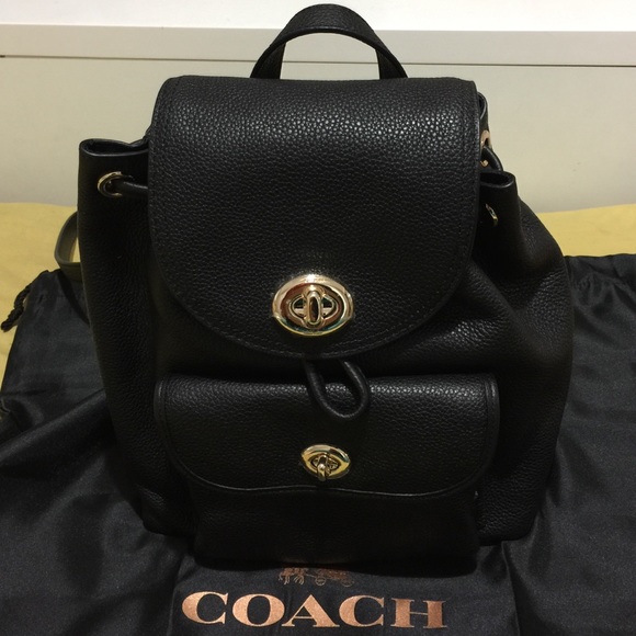 Coach mini backpack in pebble leather