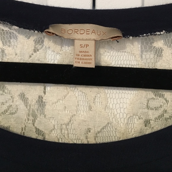 Anthropologie Bordeaux Sweatshirt with Lace Back - Picture 3 of 4