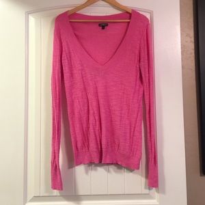 Long sleeve hot pink express top