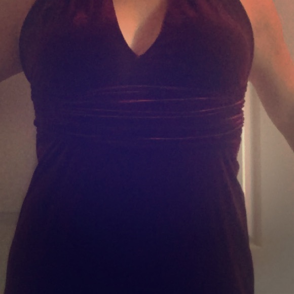 Maroon velvet formal dress