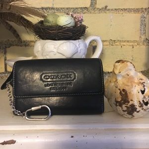 Coach Black Key Fob Change Purse