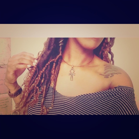Ankh cross choker necklaces