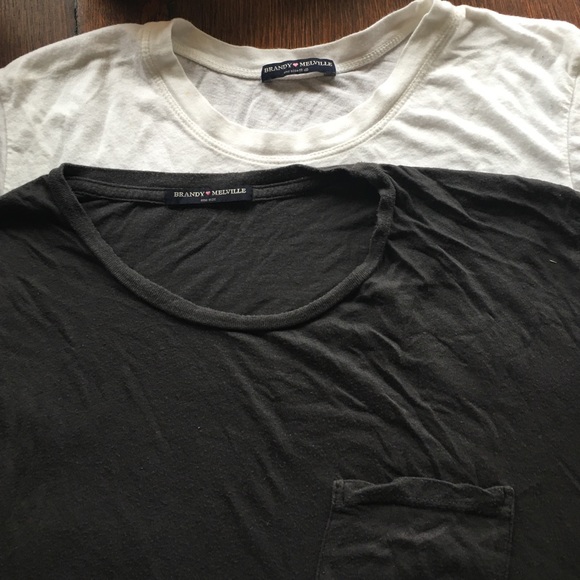 Two Brandy Melville tshirts.