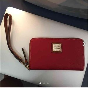 Dooney & Bourke red wristlet