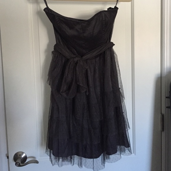 H&M Tulle Strapless Party Dress Charcoal size 8