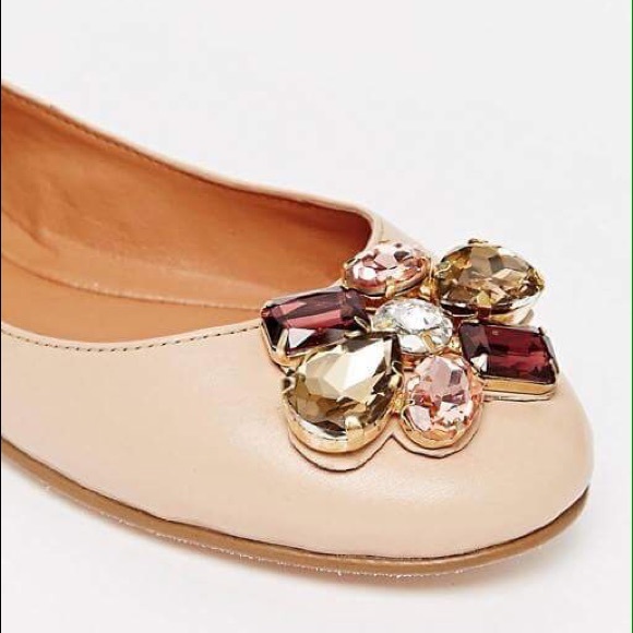 Dune London Shoes - NIB Dune London Hubble Embellished Leather Flats
