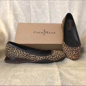 Cole Haan pony hair leopard flats w/Nike air tech.