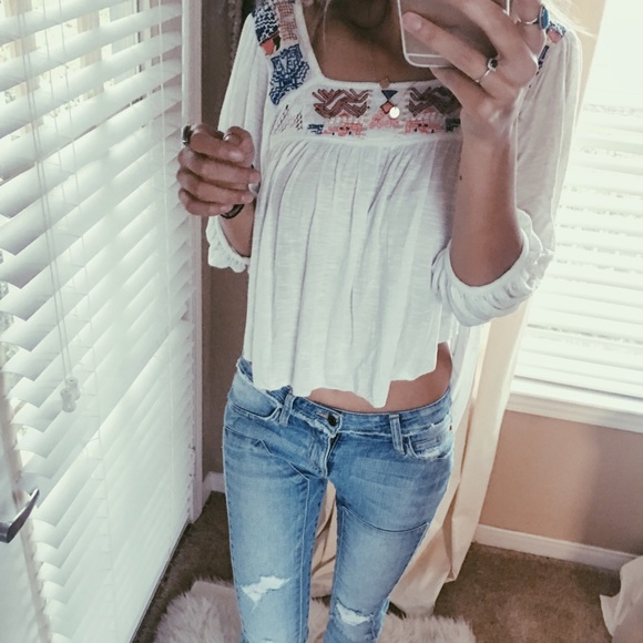 Free People Tops - FP embroidered top