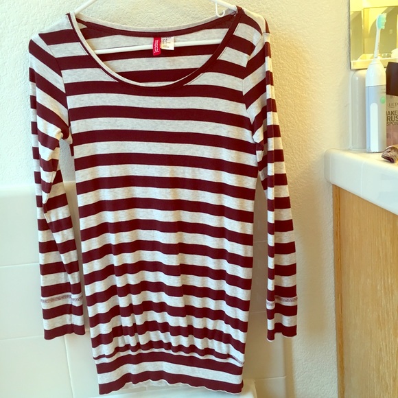 H&M Divided Striped Long Sleeve Tunic