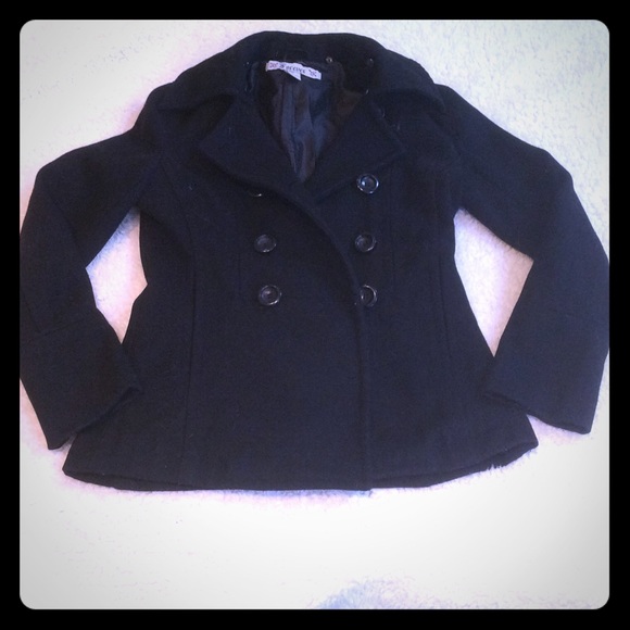 Black peacoat
