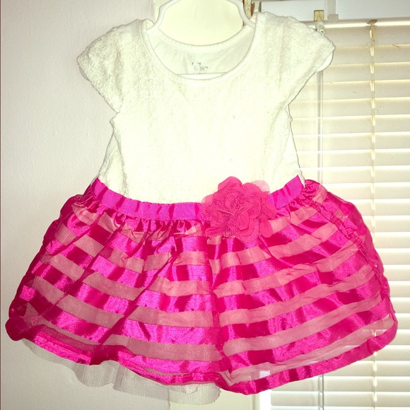 White/Pink Dress size 12-18 months
