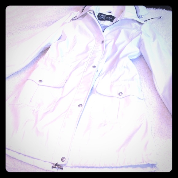 White Guess trench coat