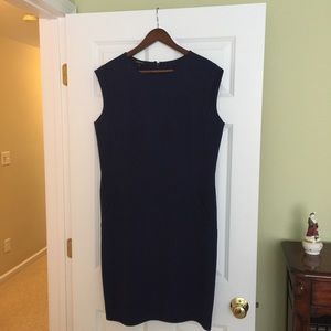 Lafayette 148 blue sheath dress, size 12