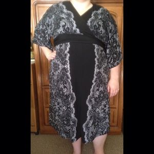 SALE Black & Gray Kimono Dress