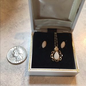 Vintage Opal necklace and earring set
