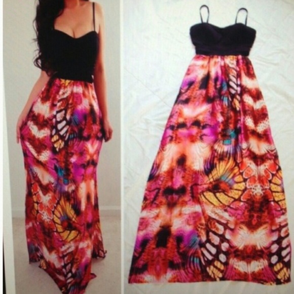 bebe Dresses & Skirts - Bebe Colorful Maxi