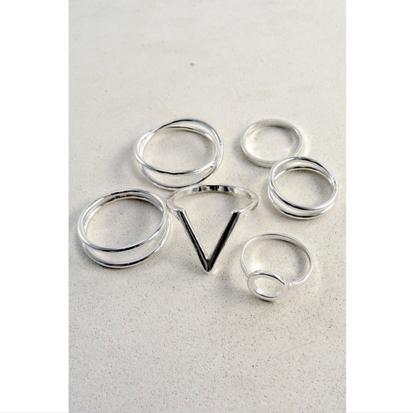 💥LAST ONE💥Brin Metal Multi Ring Set - Picture 3 of 4