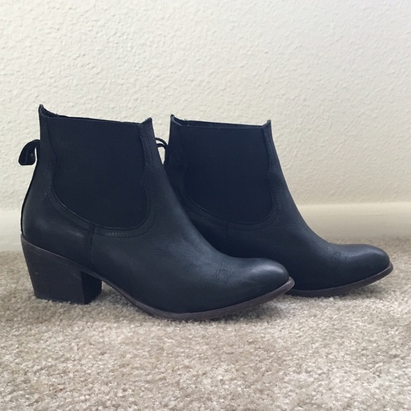 Black Leather Booties