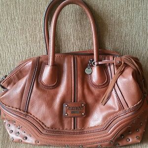Guess brown leather purse bag