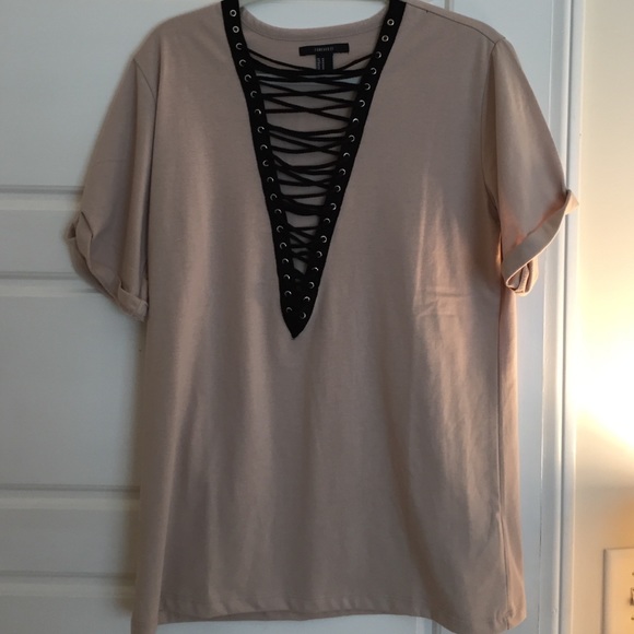 forever 21 lace up top