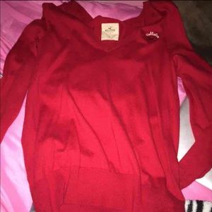 Hollister red sweater