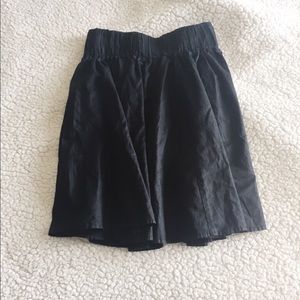 black flowy circle skirt