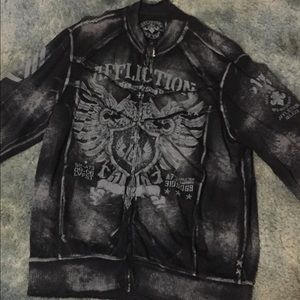 Men's Affliction Zip up 2XL