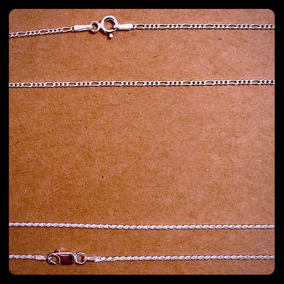 925 ITALIAN SOLID STERLING SILVER rope&Figaro new