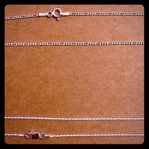 925 ITALIAN SOLID STERLING SILVER rope&Figaro new