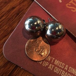 Silver Ball Earrings