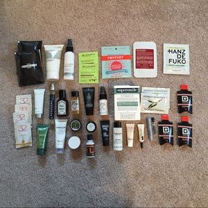box of samples/full products from birchbox man